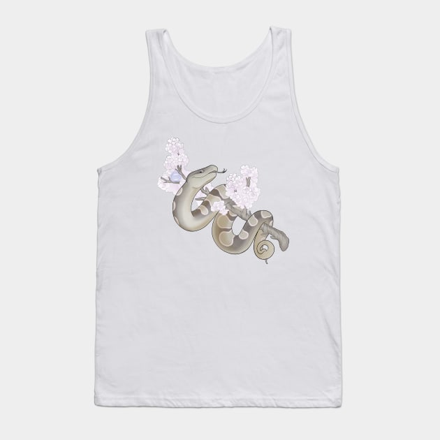 White Sakura Ball Python: Pewter Tank Top by kailanipinon